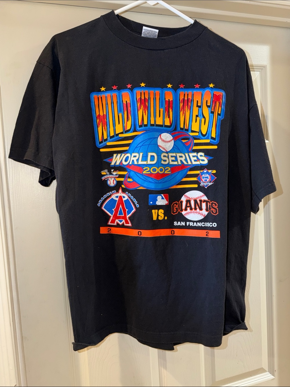 Anaheim Angels 2002 World Series 'Wild Wild West' T-Shirt - Black